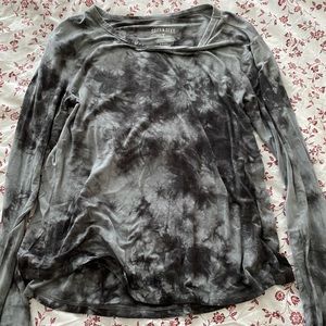 Tie dye print long sleeve tee